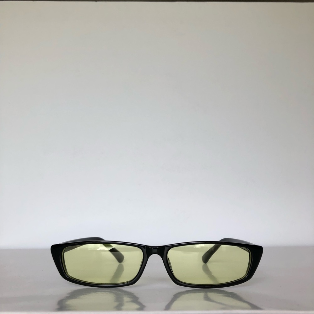 Black and Yellow Slim Frame Sunglasses